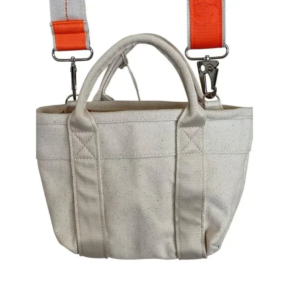 Parajumpers Beach Tote Bag Cream Orange Adjustable Strap Crossbody Logo $185 - Picture 5 of 14